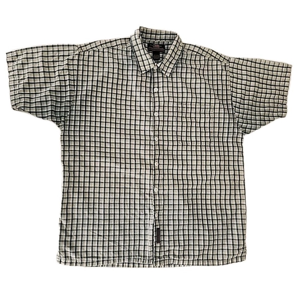 COLO WEAR‎ Reliable Outdoor Goods Men's XL 100% Cotton Plaid Short Sleeve Button